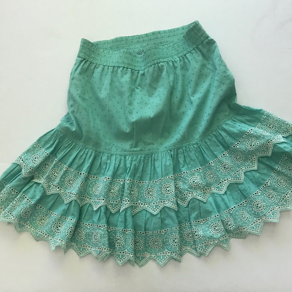 Betsey Johnson Cotton Embroidered Skirt -P304